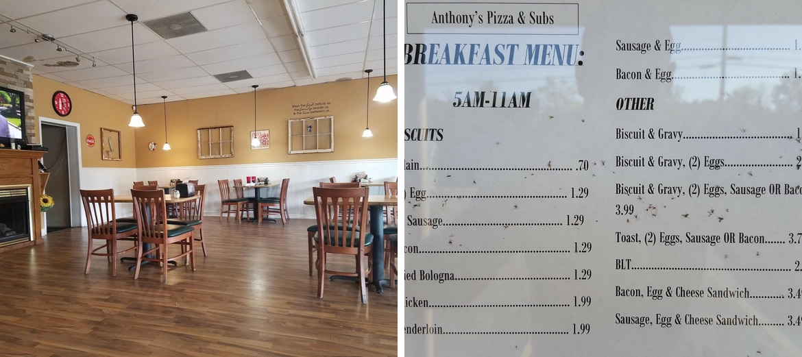 Anthony's Menu