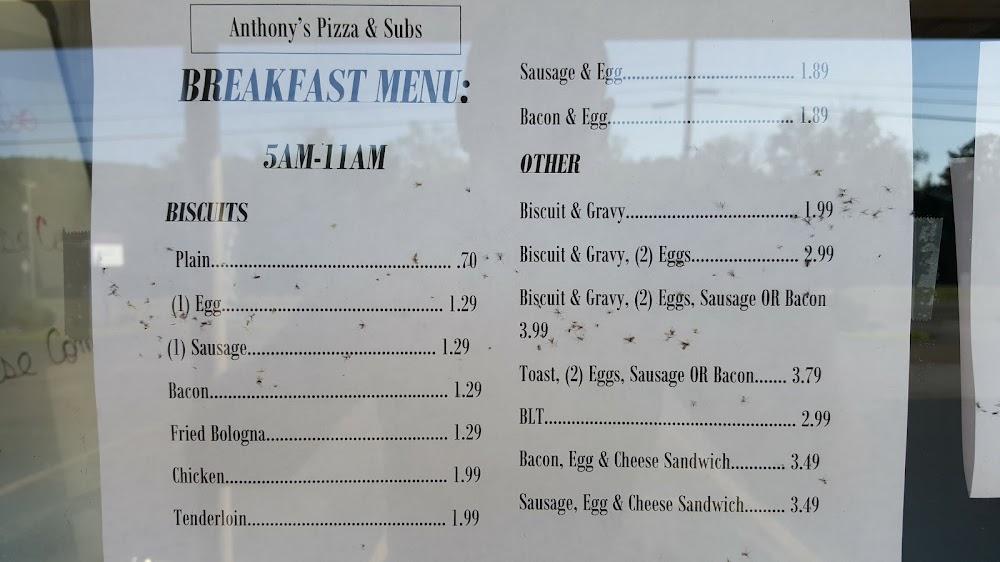 Anthony's Menu image 1